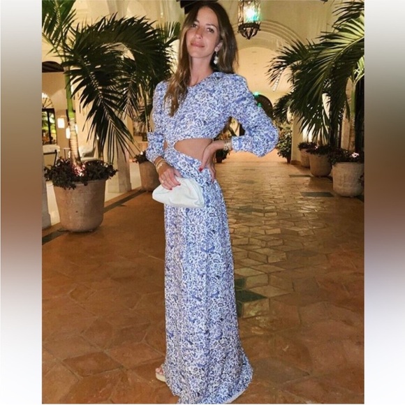 NWT Agua Bendita Parana Cut Out Maxi Dress